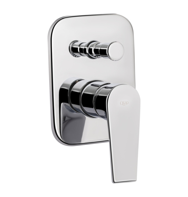 Змішувач для душу Qtap Stenava прихованого монтажу на два споживача QTST6245102DC Chrome фото - 1