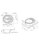 Кухонна мийка Lidz 620x500/200 GRF-13 (LIDZGRF13620500200) фото - 2