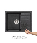 Кухонна мийка Lidz 650x500/200 GRF-13 (LIDZGRF13650500200) фото - 3