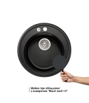 Кухонна мийка Lidz D510/200 BLM-14 (LIDZBLM14D510200) фото - 3