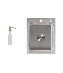 Мийка для кухні інтегрована Lidz Handmade H4050 (LDH4050BRU39258) Brushed Steel 3,0/1,0 мм фото - 8
