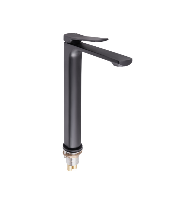 Змішувач для раковини Qtap Slavonice високий QTSLA1042H103B Black Matt фото - 1