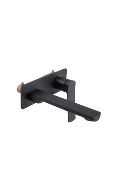 Смеситель для раковины Qtap Slavonice скрытого монтажа QTSLA3040103DB Black Matt
