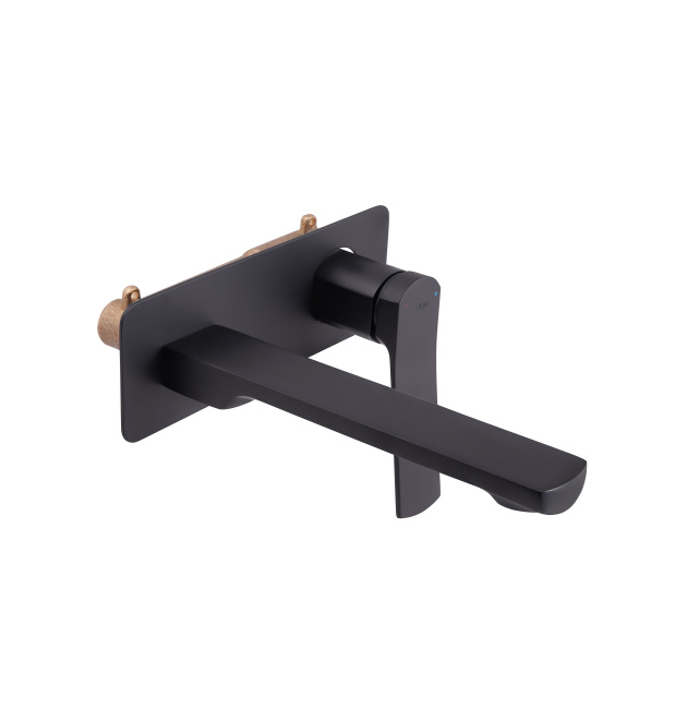 Змішувач для раковини Qtap Slavonice прихованого монтажу QTSLA3040103DB Black Matt фото - 1