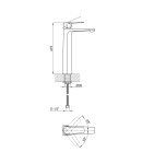Змішувач для раковини Qtap Matice високий 1063H103C Chrome фото - 2