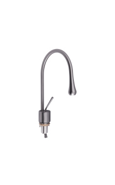 Змішувач для раковини Qtap Virgo з поворотним виливом QTVIR1066103K Gunmetal Black PVD