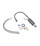 Змішувач для раковини Qtap Virgo з поворотним виливом високий QTVIR1066H103K Gunmetal Black PVD фото - 4