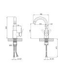 Змішувач для кухні Lidz Vida 015F2 (k35) LDVID015F2NKS43353 Nickel фото - 2