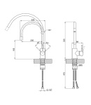 Змішувач для кухні Lidz Aria 015F3 з гнучким виливом (k35) LDARI015F3WHI43362 White фото - 2