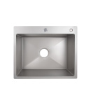 Мийка для кухні інтегрована Lidz Handmade H6050G (LDH6050GPVD43622) Brushed Grey PVD 3,0/1,0 мм фото - 8