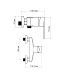 Змішувач для душу Lidz Tani 010 (з душовим гарнітуром) (k40) LDTAN010CRM44965 Chrome фото - 2