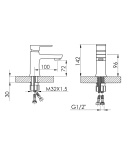 Змішувач для раковини Lidz Wawel 001 (k35) LDWAW001CRM45387 Chrome фото - 2