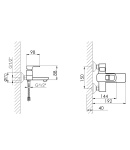 Змішувач для ванни Lidz Wawel 006 (з душовим гарнітуром) (k35) LDWAW006WHI45398 White фото - 2