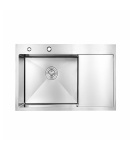 Мийка для кухні інтегрована Lidz Handmade H6350R крило праворуч (LDH6350BRUR45587) Brushed Steel 3,0/1,0 мм фото - 2