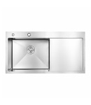Мийка для кухні інтегрована Lidz Handmade H7849R крило праворуч (LDH7849BRUR45591) Brushed Steel 3,0/1,0 мм фото - 2