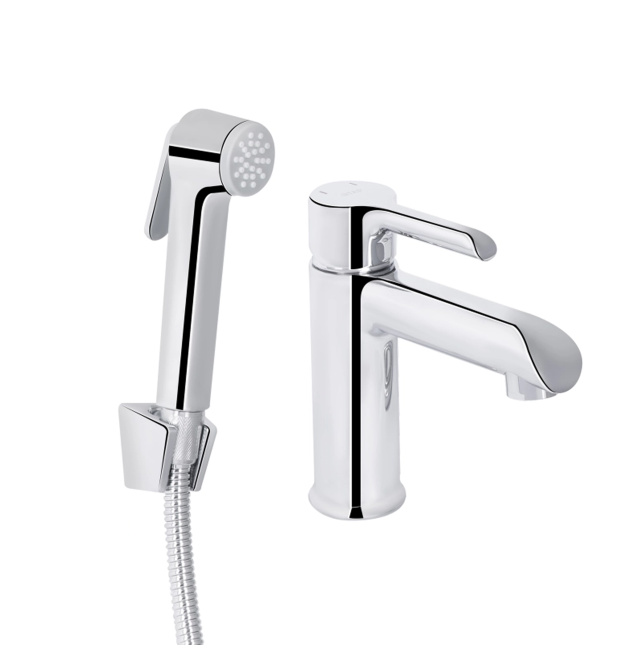 Смеситель для раковины Qtap Grand с гигиеническим душем QTGRA272CRM45670 Chrome