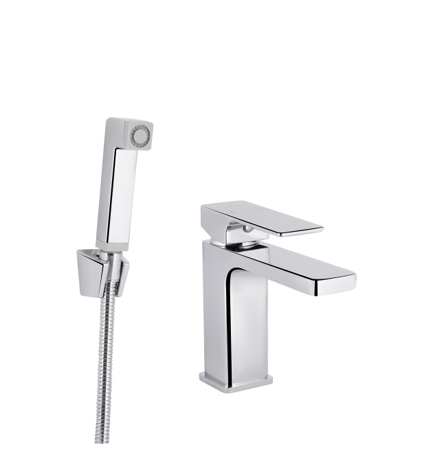 Смеситель для раковины Qtap Gemini с гигиеническим душем QTGEM272CRM45689 Chrome