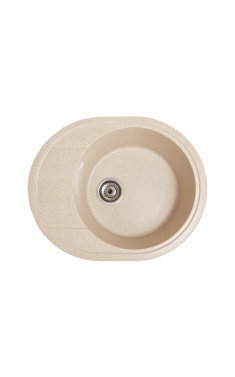 Гранітна кухонна мийка SOLID Комфи (жовтий) 580х470