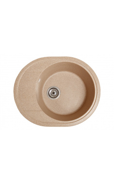 Гранитная кухонная мойка SOLID Комфи (песок) 580х470