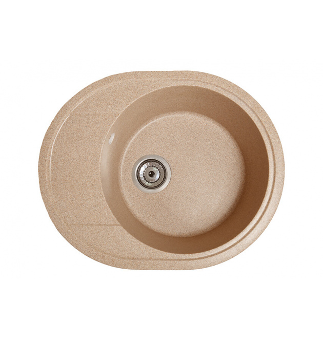 Гранітна кухонна мийка SOLID Комфи (пісок) 580х470 фото - 1