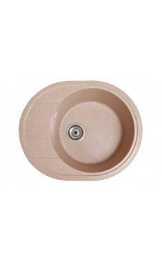 Гранітна кухонна мийка SOLID Комфи (рожевий) 580х470