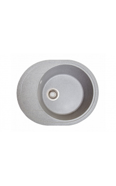 Гранітна кухонна мийка SOLID Комфи (сірий) 580х470