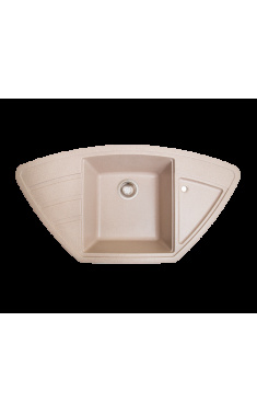 Гранітна кухонна мийка SOLID Крафт (рожевий) 980х510