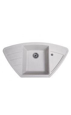 Гранітна кухонна мийка SOLID Крафт (сірий) 980х510