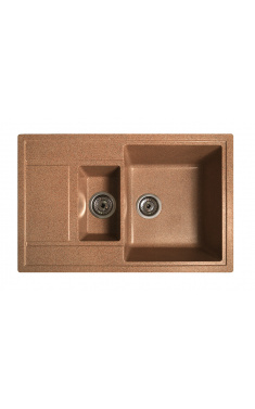 Гранітна кухонна мийка SOLID Практик (теракот) 780х510