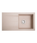 Гранітна кухонна мийка SOLID Квадро (рожевий) 780х435 фото - 6