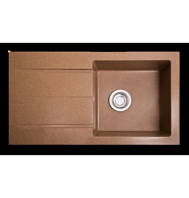 Гранітна кухонна мийка SOLID Квадро (теракот) 780х435 фото - 1