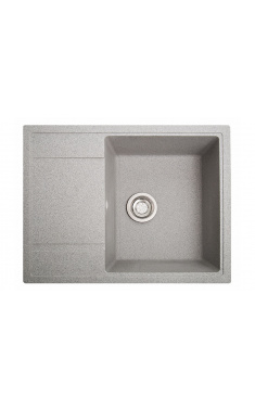 Гранітна кухонна мийка SOLID Оптима (сірий) 650х510