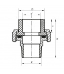KOER американка PPR наружная резьба 25x3/4н (Чехия) фото - 2