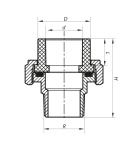 KOER американка PPR наружная резьба 20x1/2н (Чехия) — фото 6