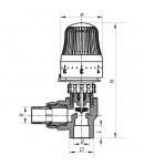 KOER кран термостатичний з термоголовкою кутовий PPR 25x3/4 фото - 2