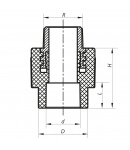 KOER муфта PPR зовнішнє різьблення ф20x3/4н (Чехія) фото - 2