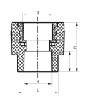 KOER муфта PPR внутрішнє різьблення ф32x3/4в (Чехія) фото - 2