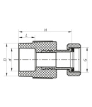 KOER муфта PPR з накидною гайкою ф32x1в (Чехія) — фото 2