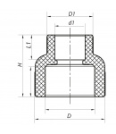 KOER муфта перехідна PPR 32x20 ВВ (Чехія) фото - 2