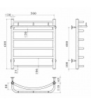 Рушникосушарка для ванної кімнати Deffi Класік N П6 500х600 У бічне підключення фото - 3
