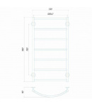 Рушникосушарка для ванної кімнати Deffi Класік П8 500x900 У бічне підключення фото - 4