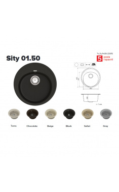 Мийка для кухні Vankor Sity SMR 01.50