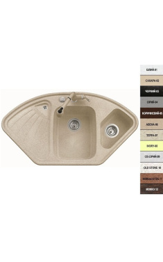 Гранитная кухонная мойка Argo Trapezio 1045х575х190, 13 цветов