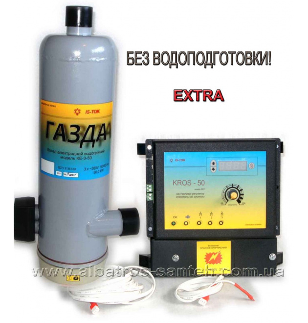 Електродний котел ГАЗДА EXTRA КЕН-3-50 (40/50 кВт) з автоматикою КРОС-50 фото - 1