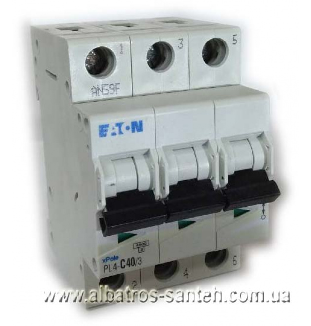 Автоматичний вимикач EATON 40 A, 3П фото - 1