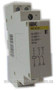 Контактор модульний IEK KM-20-20 230V/20A