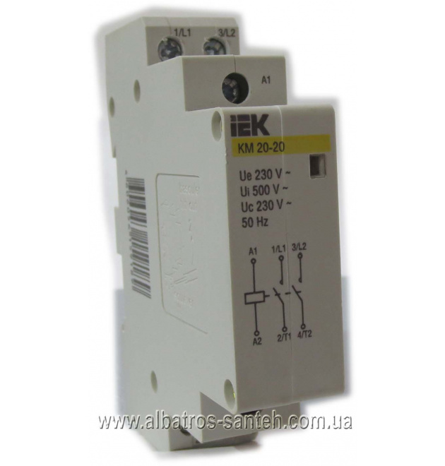 Контактор модульний IEK KM-20-20 230V/20A фото - 1