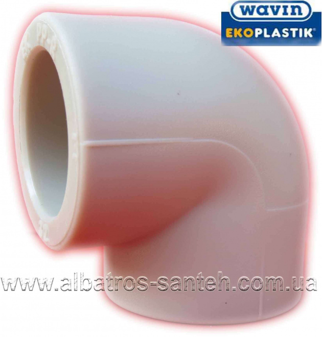 Wavin-Ekoplastik кут PPR Ф40х90 (Чехія) фото - 1