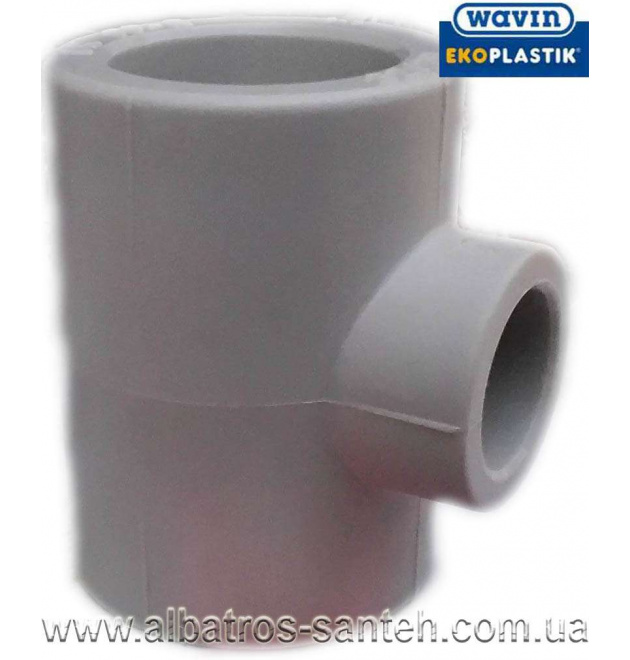 Wavin-Ekoplastik трійник PPR Ф40х25х40 (Чехія) фото - 1