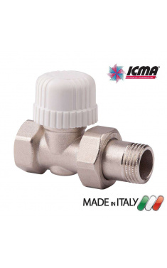 Кран для радіатора під термоголовку 1/2 прямої ICMA(Italy) арт.